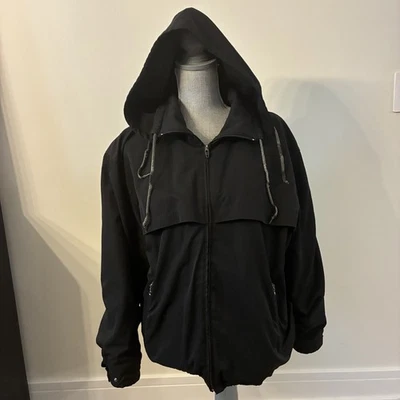 Vintage Ralph Lauren Black Vented Jacket Women's With Leather Patch Size L - Image 1 of 4