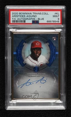 2020 Bowman Transcendent Collection Blue /10 Aristides Aquino Rookie Auto RC - Image 1 of 2