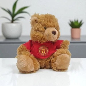 Vintage Manchester United FC Teddy Bear Red Jumper Soft Toy Plush 1997 Man Utd - Picture 1 of 11