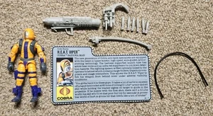 Vintage G.I Joe 1989 H.e.a.t Viper(V1) 100% Complete With File Card - Picture 1 of 22