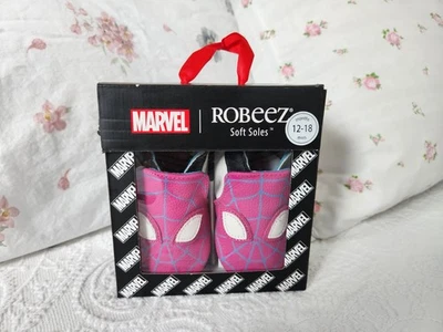 NUEVOS ZAPATOS ROBEEZ MARVEL 12/18 MESES GHOST-SPIDER CUERO SUELA SUAVE Foto 1 de 4