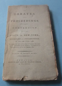 1905 Vassar Brother Inst. - Debates Proceedings of 1788 Convention STATE OF N.Y. - Bild 1 von 7