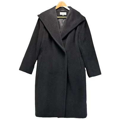 Calvin Klein Overcoat Angora Wool Blend Womens Sz 14 Office 3/4 Length Gray  - Image 1 of 4