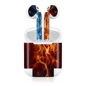 Dekorfolie Schutzfolie Air Pod Hülle Design Folien Set Kopfhörer Feuer R188-08 - Zdjęcie 1 z 7