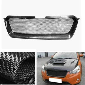 Carbon Fiber Front Bumper Grille Mesh For Subaru XV 2011-2016 2012 2013 BLK - Picture 1 of 5