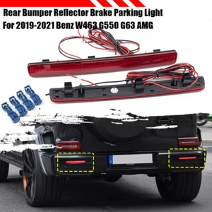 Coppia per 2019-2021 Benz G550 G63 AMG Lampada Riflettore Paraurti Posteriore LED Rosso - Foto 1 di 6