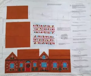 Lebkuchenhaus Weihnachten Lebkuchenhaus DIY Nähen Stoff Panel VIP Vintage UNCUT - Bild 1 von 11