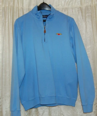 Sudadera Jack Nicklaus Para Hombres Grande Azul Algodón Pima 1/4 Cremallera Golf Top Cremallera Foto 1 de 4