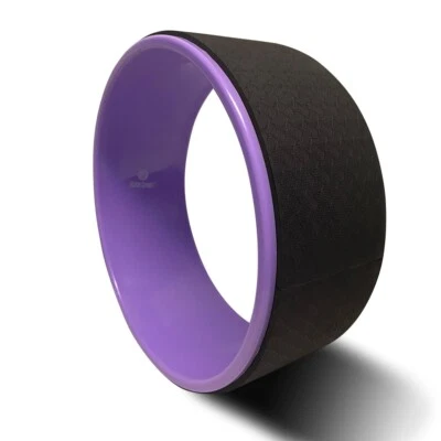BODY SPORT YOGA WHEEL, PURPLE PP INNER RING, BLACK TPE OUTER CUSHION, 12.6" X 5"