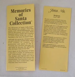 Memories of Santa Ornament 1907 Joyeux Noel - DOCUMENTATION ONLY - NO ORNAMENT - Picture 1 of 3