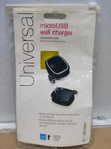 T-Mobile Universal Dual Micro USB Wall Charger for Smartphone Devices - Picture 1 of 8