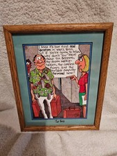1985 Peter The Boss caricature Framed 9X11"