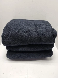 Glamburg Premium Übergröße 2er-Pack Badewanne 35x70-100% Baumwolle schwarz 700 GSM NEU - Bild 1 von 7