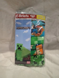 Minecraft Boys 5pack Cotton Briefs Underwear Size 8 NWT - Picture 1 of 2
