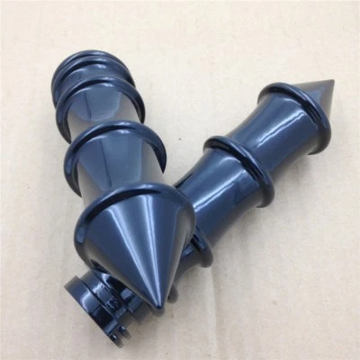Empuñaduras negras Skeleton Spike de 1" 25 mm para motocicleta Honda Shadow 750 Spirit Foto 1 de 4