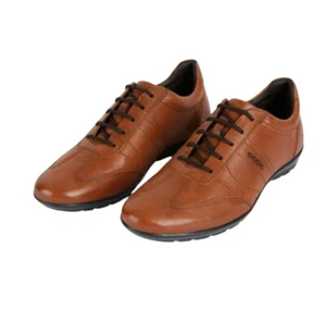 Geox U EDGWARE C Hombre Símbolo Hombre Marrón Cuero Entrenadores Coñac Marrón EE. UU. 12.5/46 - Imagen 1 de 8