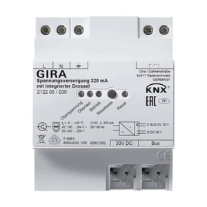 Gira 212200 KNX-Spannungsversorgung 320mA mit integrierter Drossel REG - Bild 1 von 1