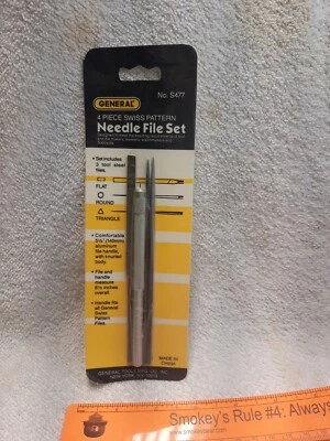 General Tools Precision Needle File Set, 4-Piece No.S477 - Image 1 of 2