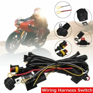 KIT LED Arnés de faros 12V 300W Motocicleta Scooter Relé 40A IMPERMEABLE IP67 - Picture 1 of 8