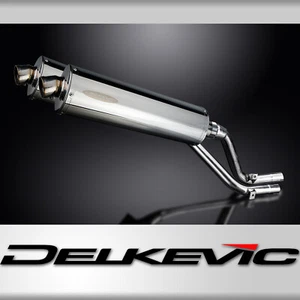 Kit silenciador de escape ovalado de acero inoxidable de 18" con cordones Honda NX650 Dominator 1995-2002 - Imagen 1 de 5
