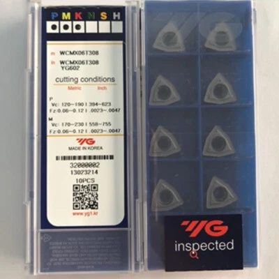 YG-1 10pcs WCMX06T308 YG602 YG Tools CNC blade Carbide Inserts Original