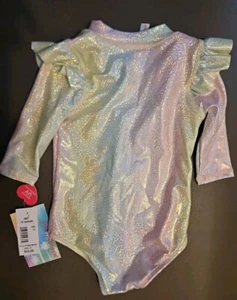 2T Bathing Suit 1 Piece Swimsuit Long Sleeve  - Picture 1 of 4
