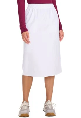 Cherokee Scrubs Women's Elastic Waist Skirt CK563A WHT White Free Shipping - Image 1 of 4