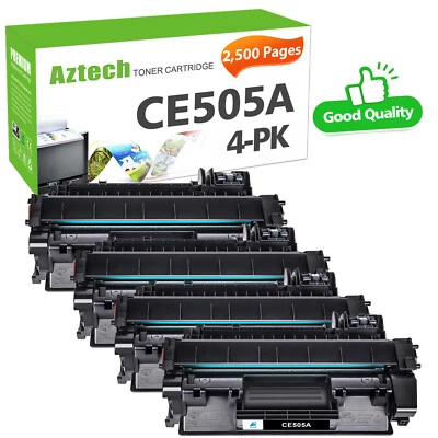 4PK CE505A Toner Cartridge For HP 05A LaserJet P2055X P2035 P2055dn P2035n P2030 - Image 1 of 4