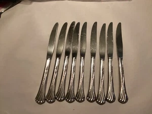 Oneida Distinction Deluxe HH-Spring Glen-, Nine (9) Dinner Knives 9” - Picture 1 of 8