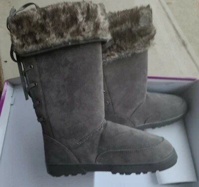 Botas Rampage RAM-PARKER Gris Micro Gamuza Talla 9 1/2 M Con Cordones Traseros TOTALMENTE NUEVAS Foto 1 de 4