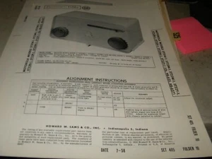 MOTOROLA AM RECEIVER - 8 MODELS (SAMS PHOTOFACT 405-10) - Picture 1 of 1