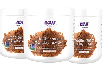 3 x NOW FOODS Mediterranean Red Clay Powder 6 oz, Clearance for Best By 12/2025 - Image 1 of 3