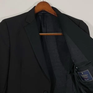 Chaqueta Esmoquin Brooks Brothers 1818 Fitzgerald Negra 40R Solapa Satinada 1 Botón - Imagen 1 de 10