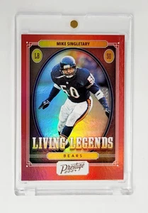COMO NUEVO #/ED HOLO FOIL ROJO 2024 Prestige Mike Singletary Living Legends CHICAGO HOF - Imagen 1 de 2