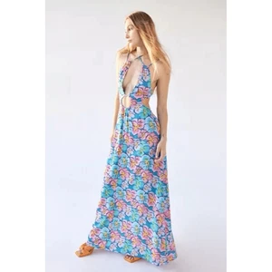 Nuevo con etiquetas Maxi Vestido For Love & Lemons Yasmin Multicolor Floral Talla Pequeña Precio de venta sugerido por el fabricante $268 - Imagen 1 de 10