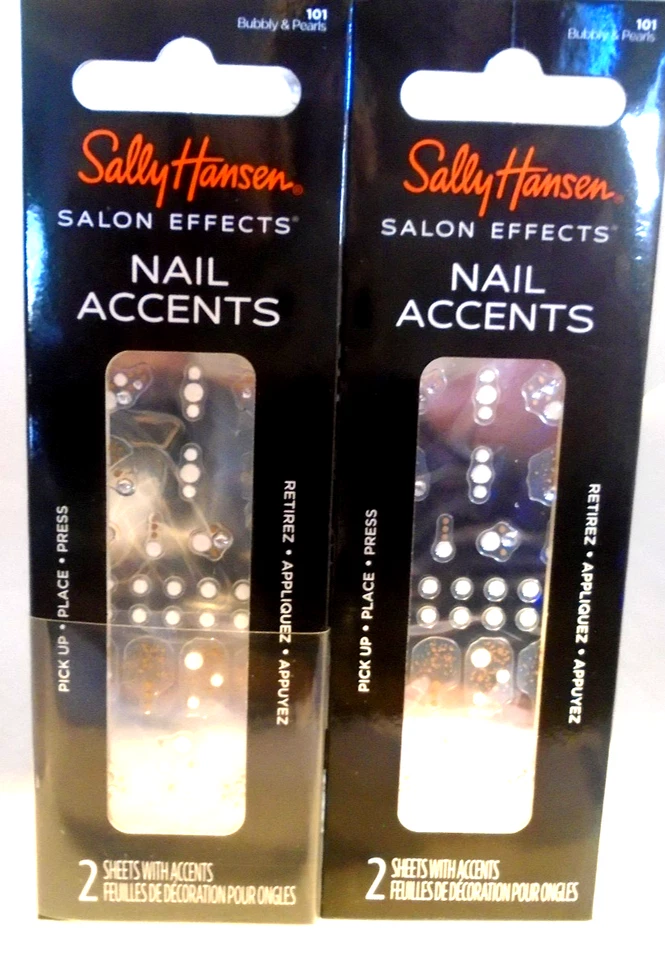 Adesivos para unhas Sally Hansen Salon Effects 101 Bubbly Pearl 4 folhas no total - Imagem 1 de 1