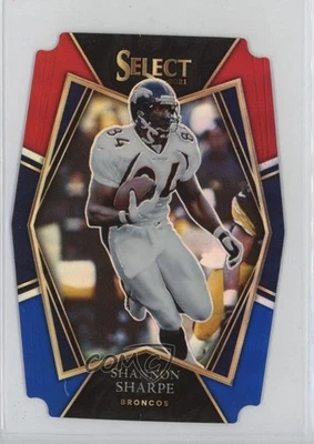 2021 Panini Select Premier Level Red & Blue Prizm Die-Cut Shannon Sharpe HOF - Image 1 of 3
