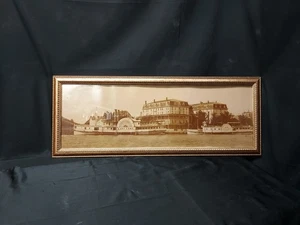 Framed Newport Vermont Steamers - Lady of the Lake & Mountain Maid Photo 38x15" - Picture 1 of 8