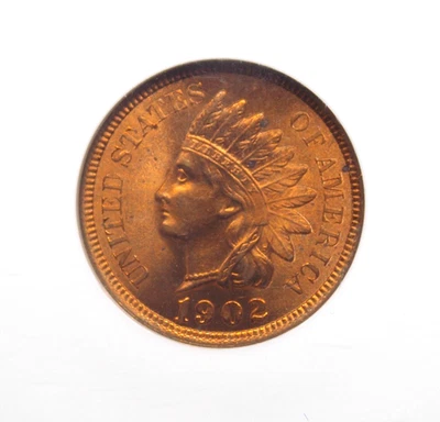 1902 Indian Head Cent Penny 1c NGC MS64 RD #055 **RED** Unc BU ECC&C, Inc. - Image 1 of 4