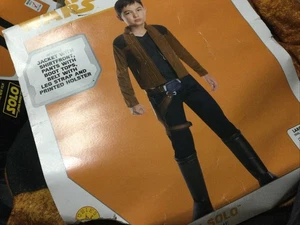 NEW Boys Halloween Costume Large L StarWars Han Solo Cosplay Child Size 12-14 - Picture 1 of 6