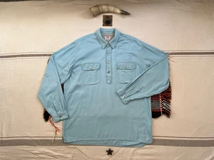 Levi's Popover Work Shirt XL-2XL Herringbone US Navy Vintage Clothing 1994 90s - Picture 1 of 20