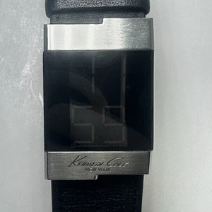 Kenneth Cole Digital Quartz Watch KC1296 Men Black Reverse LCD Date New Battery - Picture 1 of 7