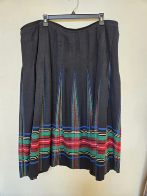 Falda Pendleton vintage para mujer talla grande 22w 100 % lana a cuadros roja negra tartán Foto 1 de 4