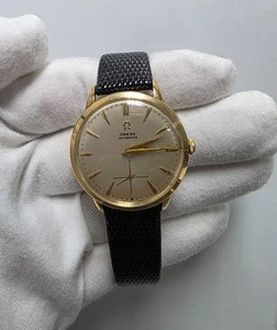 Parachoques automático vintage años 50 OMEGA oro macizo 14K Cal. Reloj Hombre 342 - Imagen 1 de 7