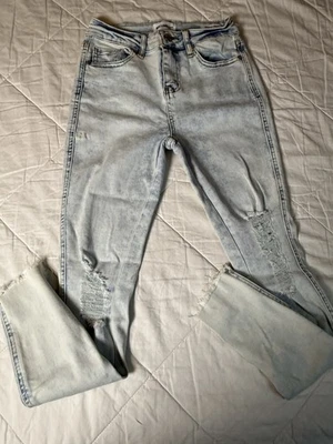 Pantalones de tiro alto esculpidos William Fast talla 25 desgastados lavado claro  Foto 1 de 4