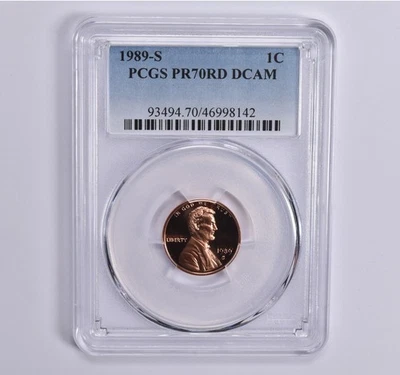 1989-S Lincoln Memorial Cent PR70 RD PCGS Blue Lbl *9829 - Image 1 of 4