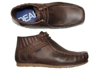 Deakins Mens Brown Shoes Nicholas Deakins Feist Leather Boots Coffee Size 6