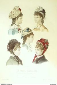 Gravure La Mode illustrée 1878 n°44 (maison Deloffre) - Picture 1 of 1