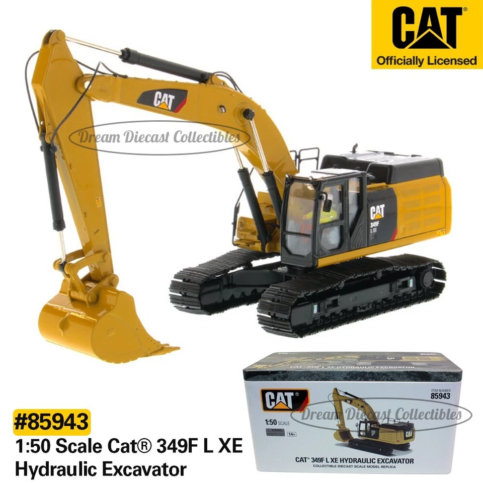 Diecast Masters CAT 349F L Xe 1:50 Hydraulic Excavator - Yellow (85943)