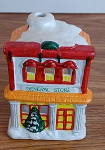Estatuilla navideña vintage de porcelana coleccionable Christmas Village General Store - Imagen 1 de 7